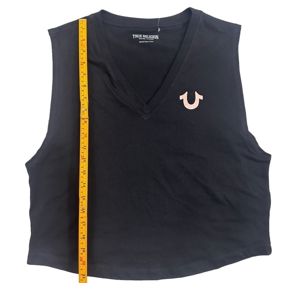 NWT Trueโ Religion Boxy TRBJ Tank with Lucky Horseshoe & Buddha Graphic - Picture 9 of 12